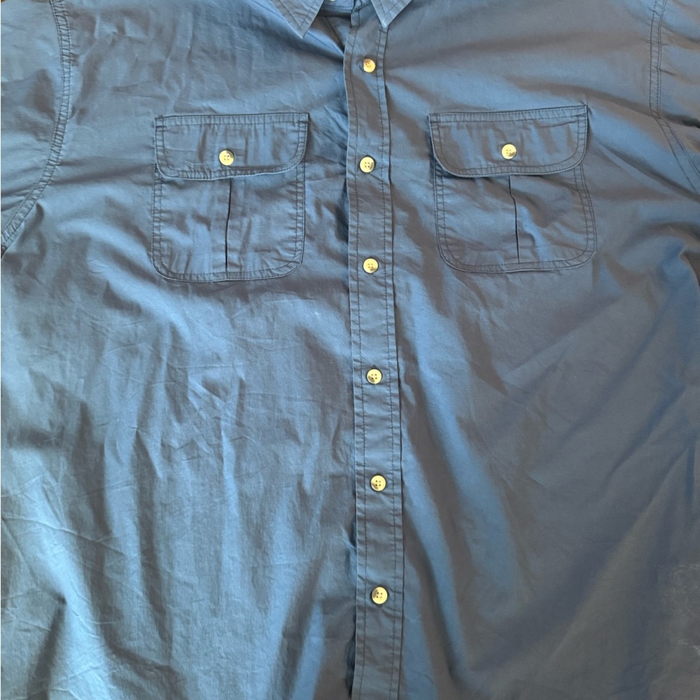 Men's Blue Button-Up Shirt